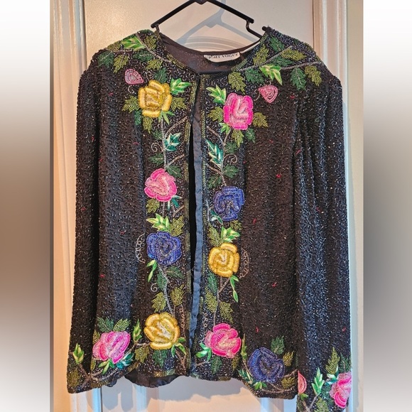 Night Vogue Jackets & Blazers - Vintage night vogue beaded jacket